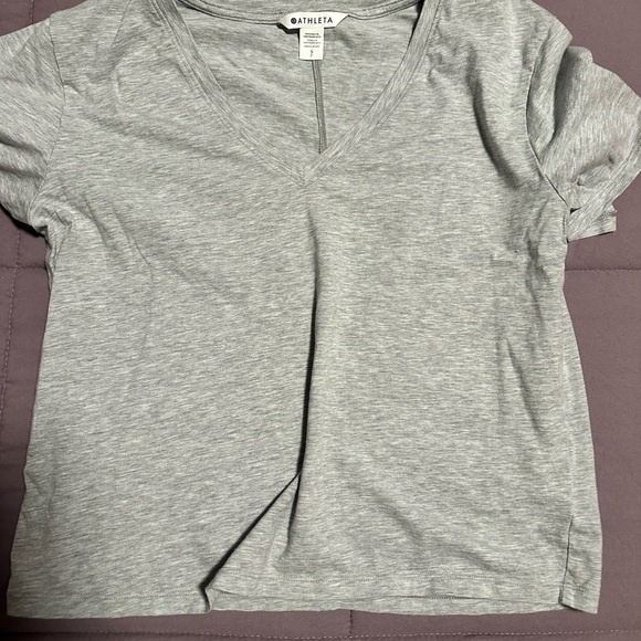 Athleta Tops - Athleta Gray Short Sleeve Tee